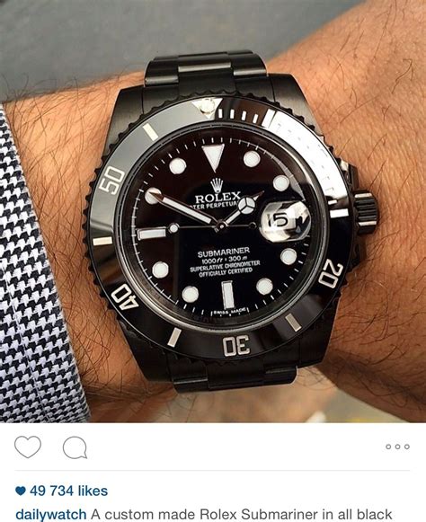 all black rolex submariner|rolex submariner black dial price.